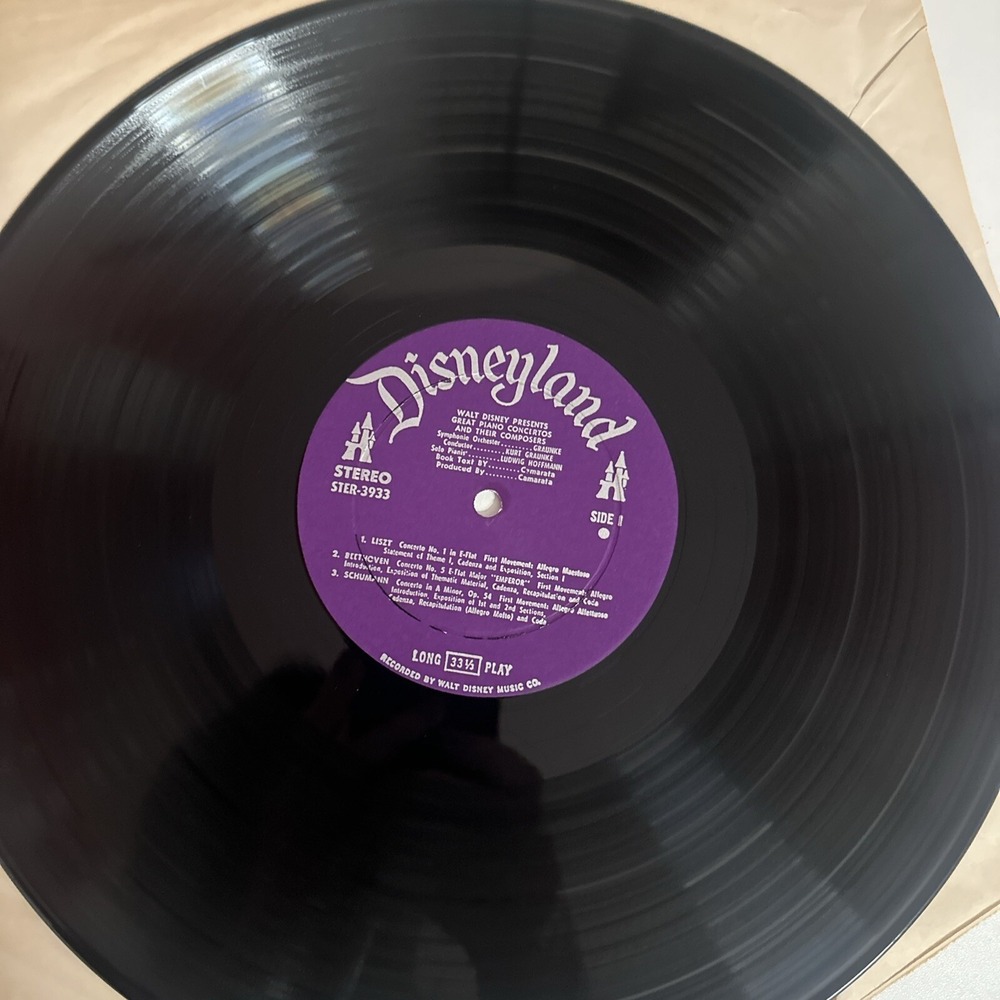 Walt Disney, 1965 Great Piano Concertos And Their Composers LP Record 3933 - Picture 5 of 16